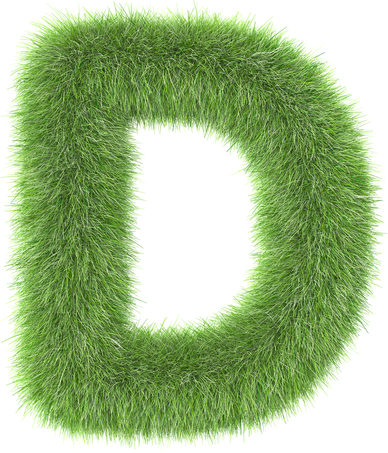 3d grass letter D