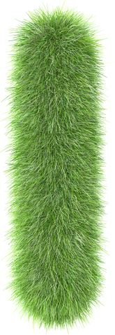 3d grass letter I